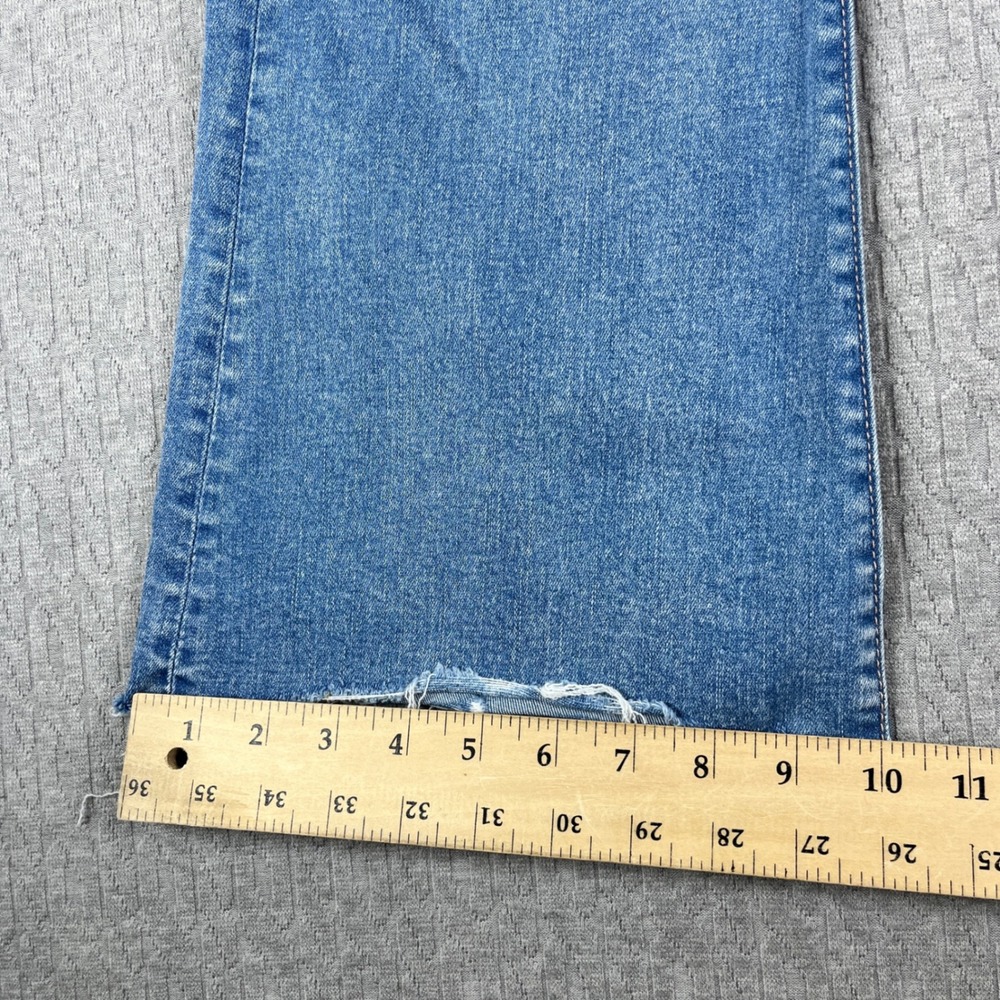 American Eagle Bootcut Flare Jeans Women 6/26x30 Blue Hi-Rise Distressed Raw Hem - Picture 8 of 13
